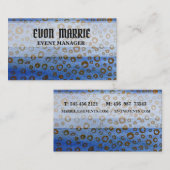 Carte d'affaires bleue (Devant / Derrière)