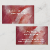 Carte d'affaires du Gestionnaire d'événements élég (Devant / Derrière)