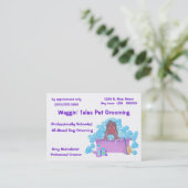 Carte d'affaires et de rendez-vous de toilettage (Debout devant)