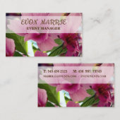 Carte d'affaires florale élégante (Devant / Derrière)