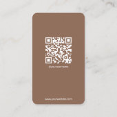 Carte d'affaires Instagram Carte de visite Brown Q (Dos)