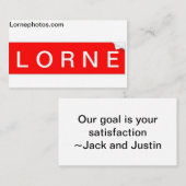 Carte d'affaires Lorne (Devant / Derrière)