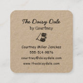 Carte d'affaires ou d'appel Crochet (Dos)