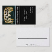 Carte d'affaires ou d'appel Golden Crown (Devant / Derrière)