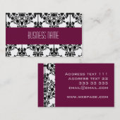 Carte d'affaires ou de profil de damassé (Devant / Derrière)