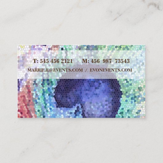 Carte d'affaires Peacock Feather (Dos)