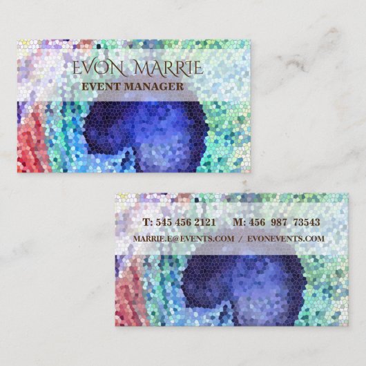 Carte d'affaires Peacock Feather (Devant / Derrière)