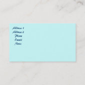 Carte d'affaires/profil de splendeur d'océan (Dos)