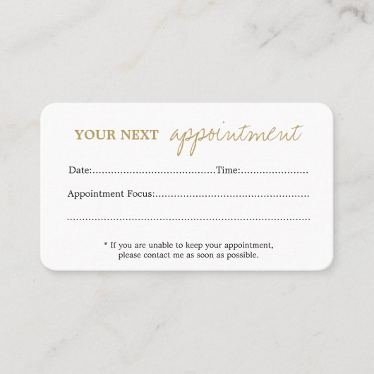 Carte d'affaires/rendez-vous combinée (Devant)