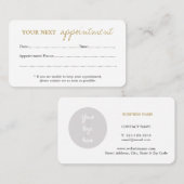 Carte d'affaires/rendez-vous combinée (Devant / Derrière)