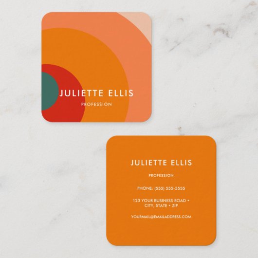 Carte d'affaires rétro (Devant / Derrière)