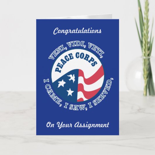 Carte d'affectation JFK Peace Corps (Devant)