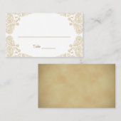 Carte d'affectation Rustique Mariage I Paisley Tab (Devant / Derrière)