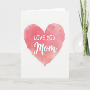 Carte d'affection au cœur de rose