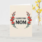 Carte d'affection Botanique Maman (Fleur jaune)
