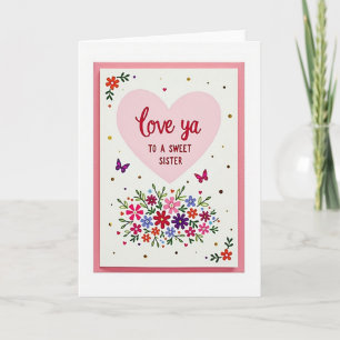 Carte d'affection des mères en fleurs