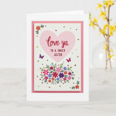 Carte d'affection des mères en fleurs (Fleur jaune)