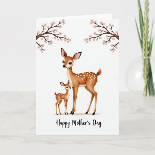 Carte d'affection Douce Biche (Devant)