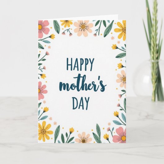 Carte d'affection florale mat (Devant)