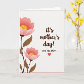 Carte d'affection florale rose (Fleur jaune)