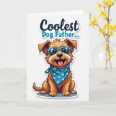 Carte d'affection Papa Chien (Fleur jaune)