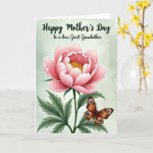 Carte d'affection Papillon Chevron (Fleur jaune)
