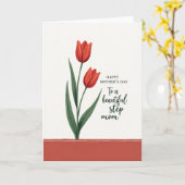 Carte d'affection Tulipe rayée (Fleur jaune)