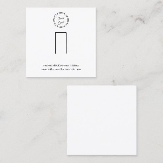 Carte d'affichage à anneaux blancs simple |Ajouter (Devant / Derrière)