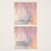 Carte d'affichage à anneaux Holographique Parties  (Devant & derrière)