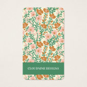 Carte d'affichage à bijoux à oreille rose florale (Devant)