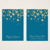 Carte d'affichage à bijoux Dots or bleu (Devant & derrière)