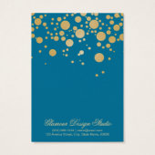Carte d'affichage à bijoux Dots or bleu (Dos)