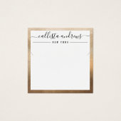 Carte d'affichage à bordure blanche or simple (Devant)