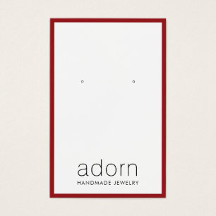 Carte d'affichage à bordure rouge bordeaux moderne