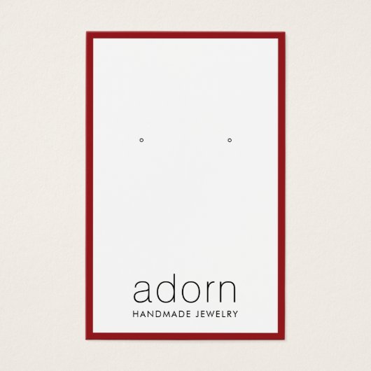 Carte d'affichage à bordure rouge bordeaux moderne (Devant)