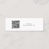 Carte d'affichage à capuchon à code QR chic Script (Dos)