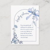 Carte d'affichage à chaussures florale bleu (Devant)