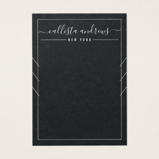 Carte d'affichage à collier multiple Cursive en pa (Devant)