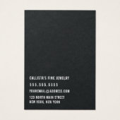 Carte d'affichage à collier multiple Cursive en pa (Dos)