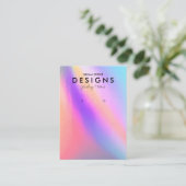 Carte d'affichage à la mode Faux Holographic (Debout devant)