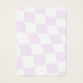 Carte d'affichage à oreille À damiers violet (Dos)