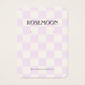 Carte d'affichage à oreille À damiers violet (Devant)