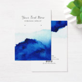 Carte d'affichage à oreille ・ Aquarelle Indigo Blu (Bureau)