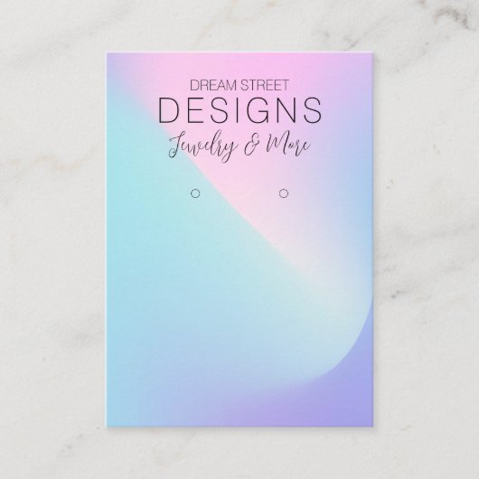 Carte d'affichage à oreille arc-en-ciel rose viole (Devant)