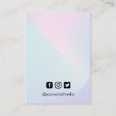 Carte d'affichage à oreille arc-en-ciel rose viole (Dos)