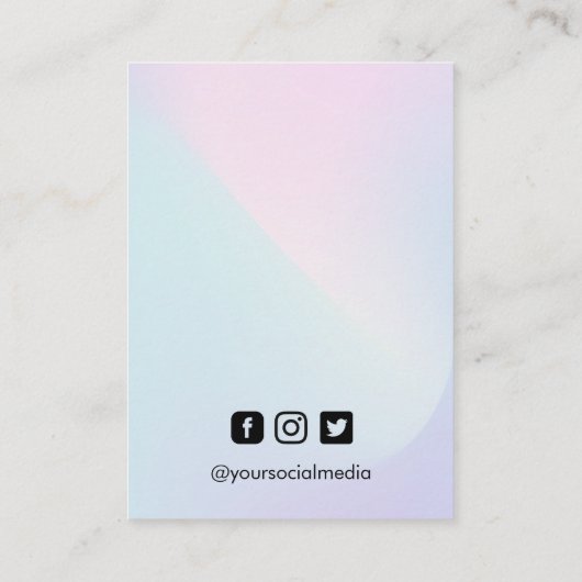 Carte d'affichage à oreille arc-en-ciel rose viole (Dos)