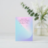 Carte d'affichage à oreille arc-en-ciel rose viole (Debout devant)