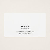 Carte d'affichage à oreille blanche (Dos)