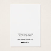 Carte d'affichage à oreille blanche de signature d (Dos)