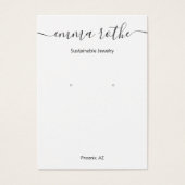 Carte d'affichage à oreille blanche de signature d (Devant)